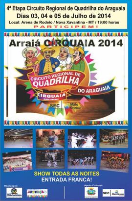 Cartaz Nova Xavantina com Shows
