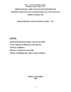 TCC MBA Gestão Empresarial FGV MGNT - PN AMAZON COCO